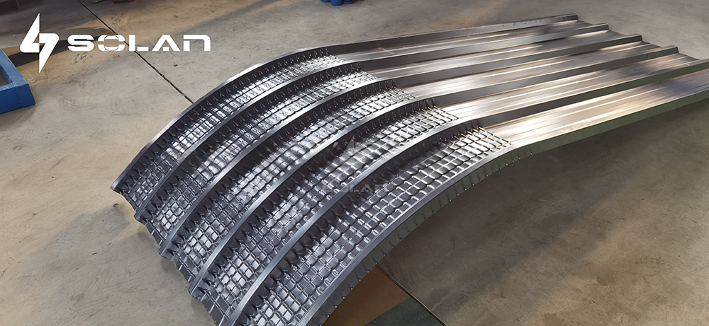 corrugated curving panel